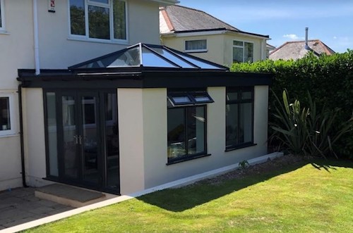 Case study supalite flat roof orangery in Plymouth