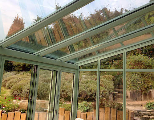 Interior view of a uPVC lean to conservatory