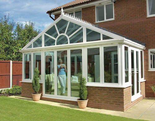 White uPVC Gable conservatory